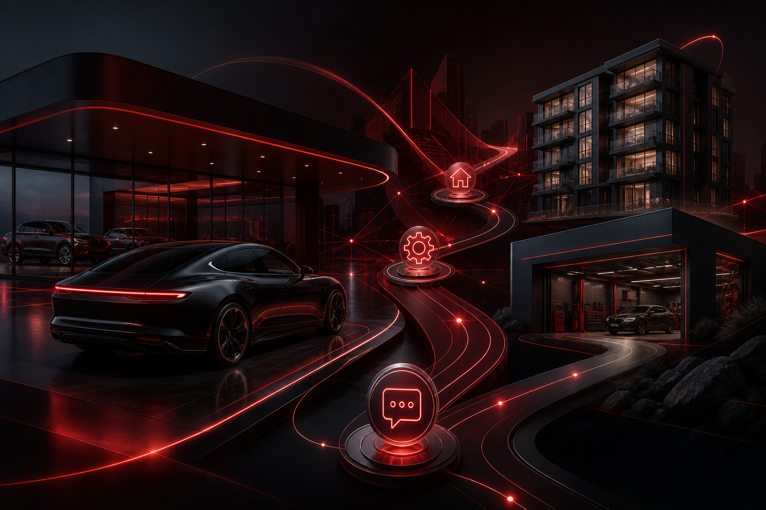 CodeFier editorial illustration for automotive property growth