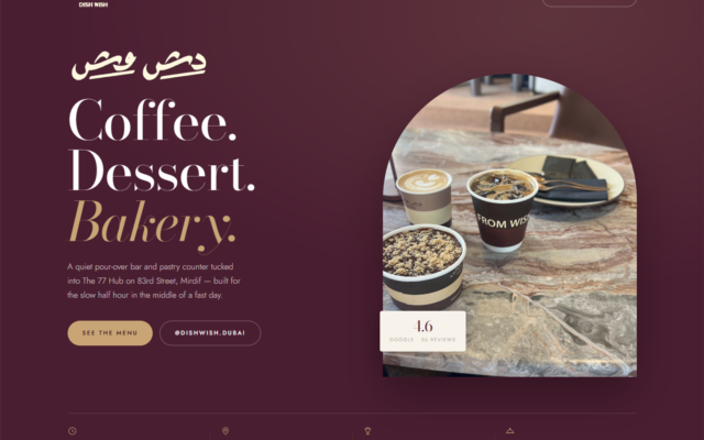 Dishwish website homepage designed and developed by CodeFier