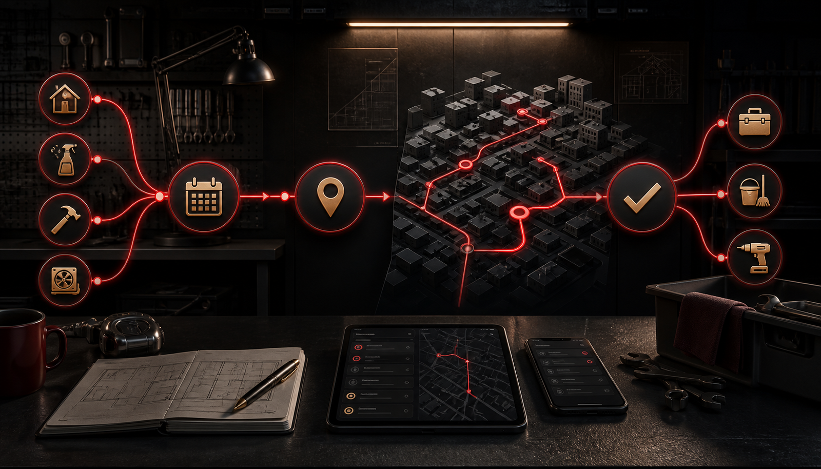 CodeFier editorial illustration for field services growth